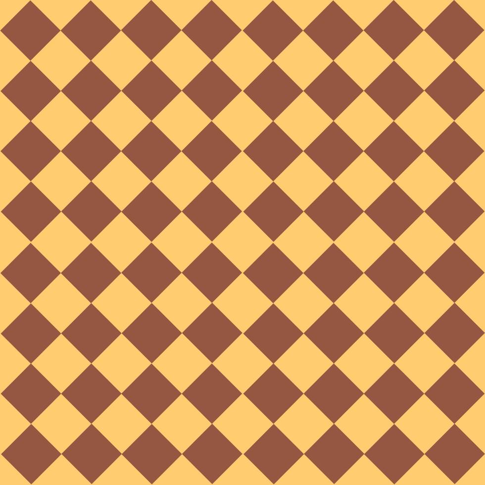 brun fyrkant är diagonalt på gul bakgrund vektor