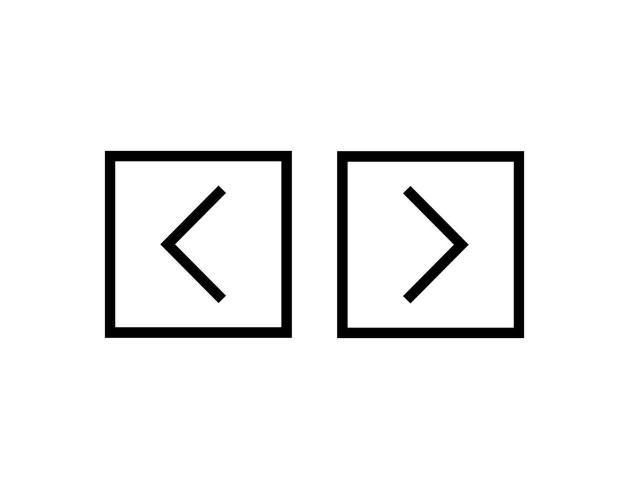 chevron höger och vänster vektor ikon