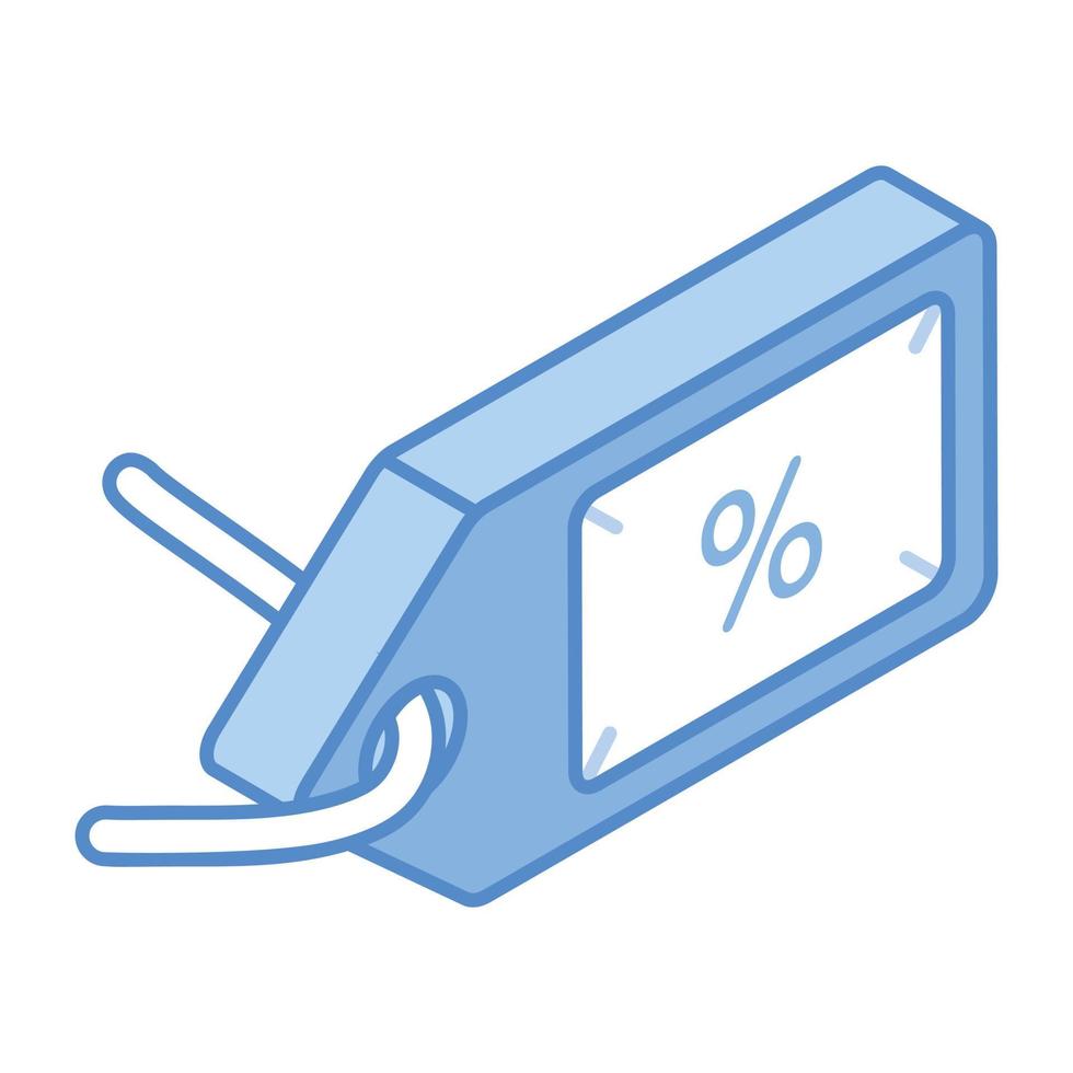 en väldesignad isometrisk ikon för försäljningsetikett vektor