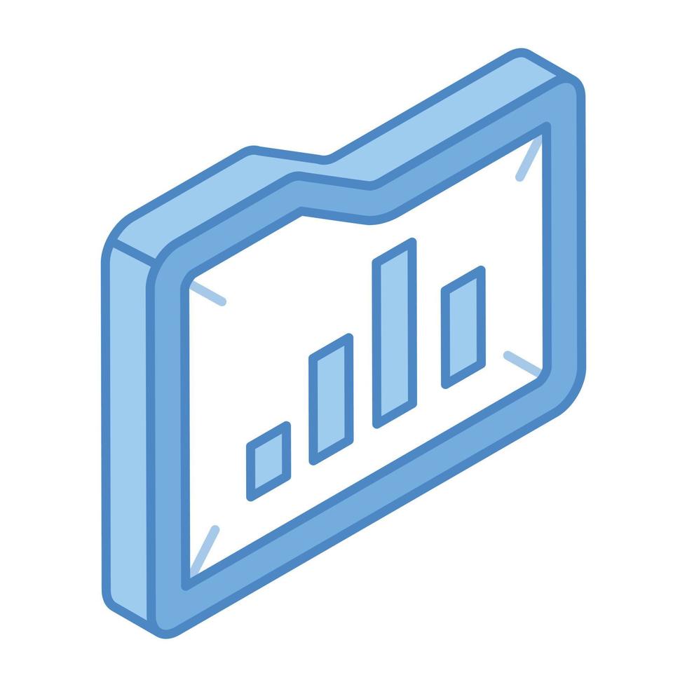 en trendig isometrisk ikon för dataanalys vektor