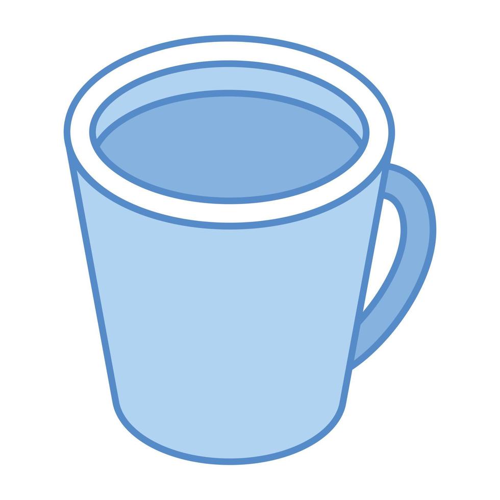 ladda ner isometrisk ikon för kaffemugg vektor