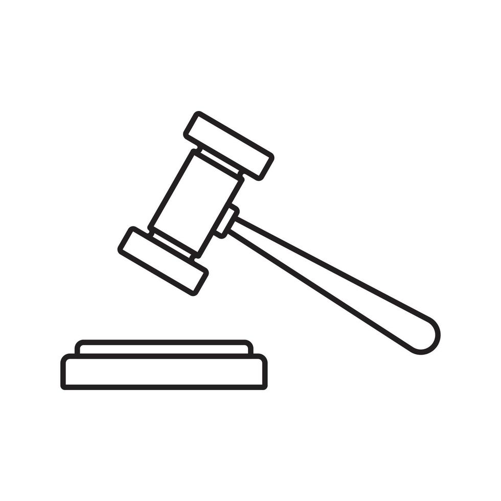 domstol klubba vektor ikon