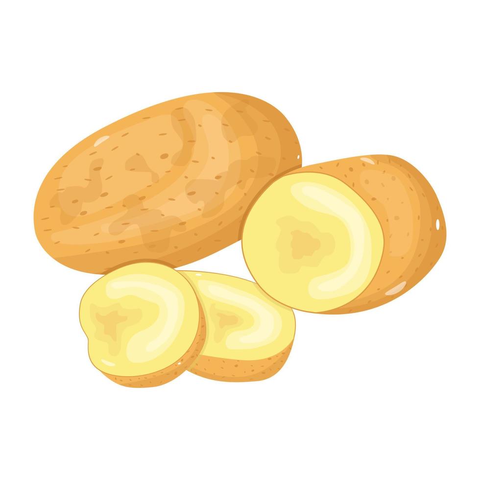 få tag på denna isometriska ikon av potatis vektor