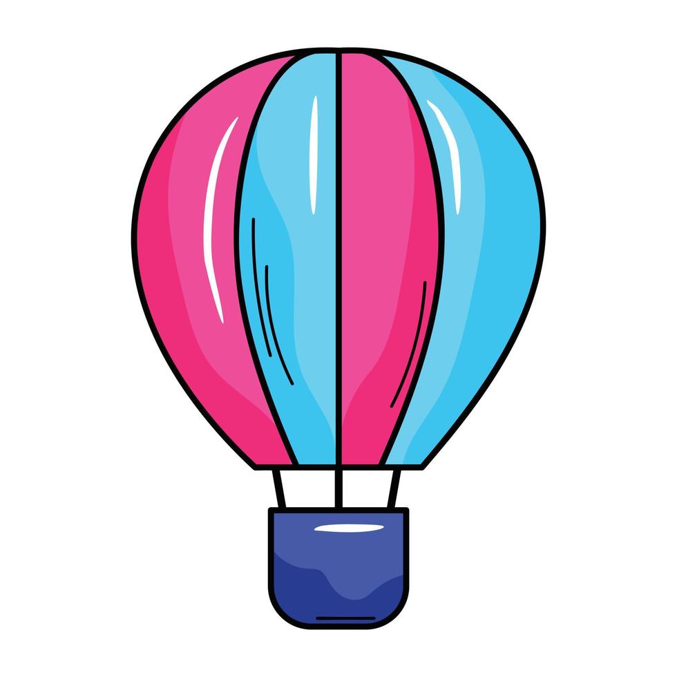 trendiges flaches ikonendesign des luftballons vektor