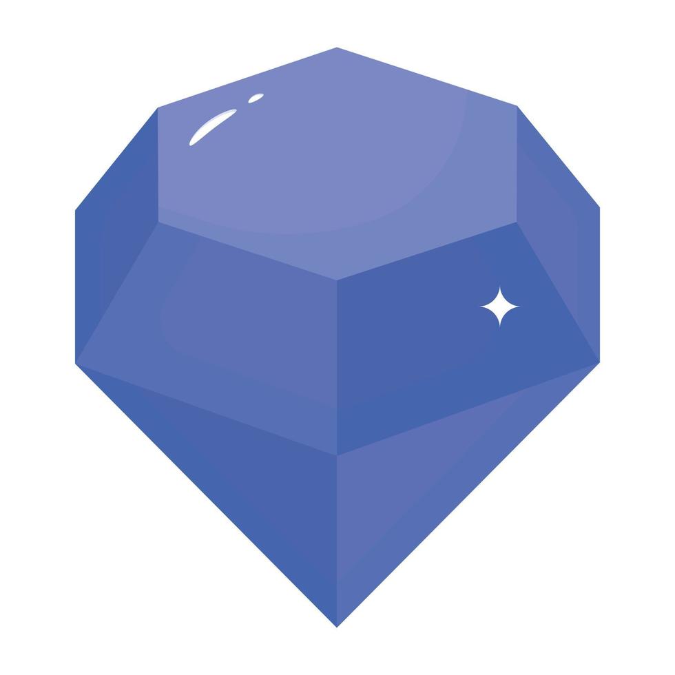en fängslande isometrisk ikon av diamant vektor