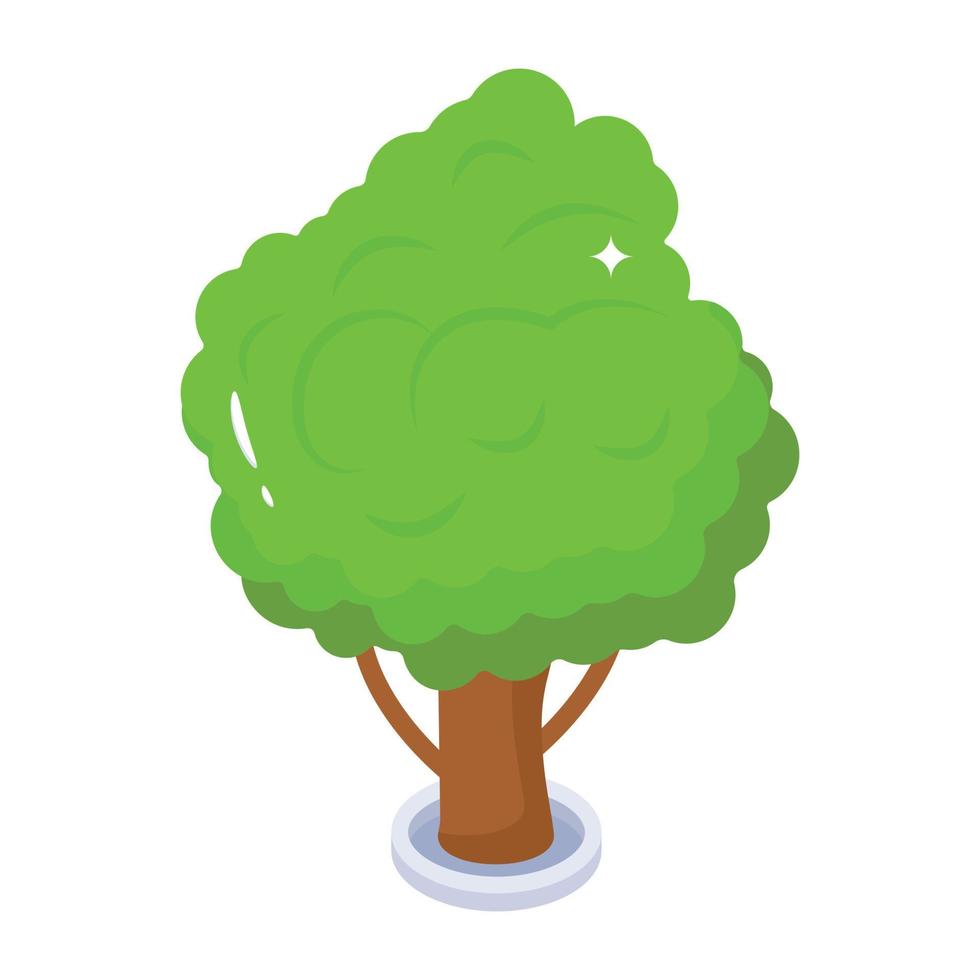 hög kvalitet isometrisk ikon av träd vektor