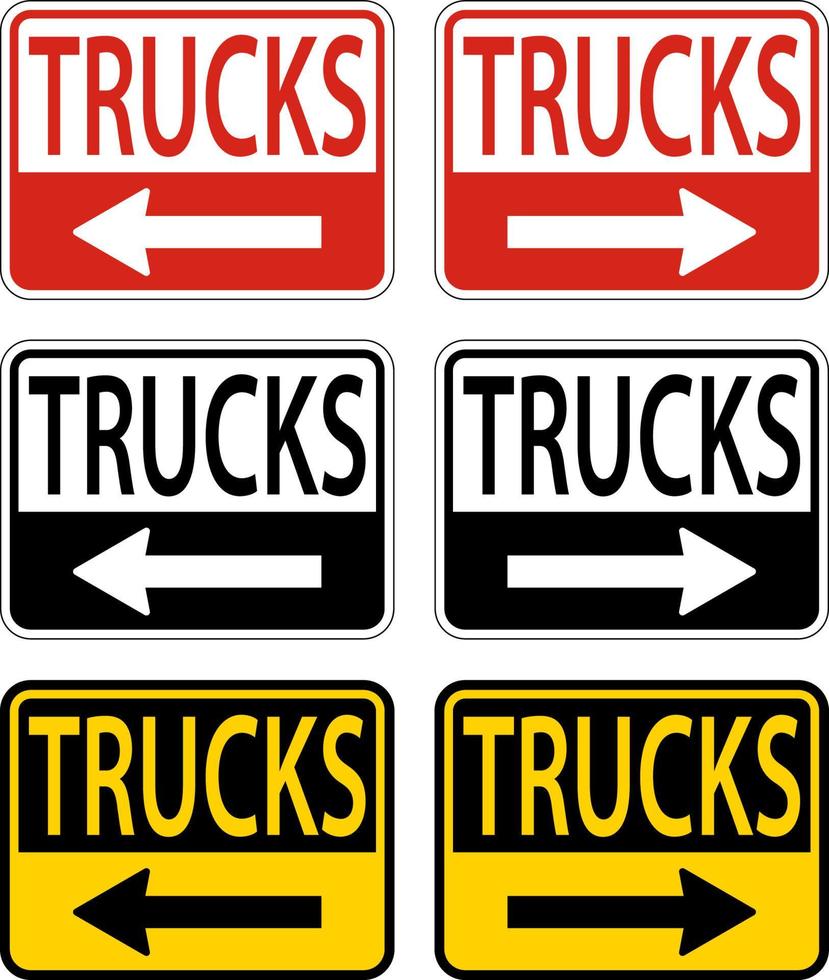 Lastwagen Pfeil nach links, Pfeil nach rechts Zeichen auf weißem Hintergrund vektor