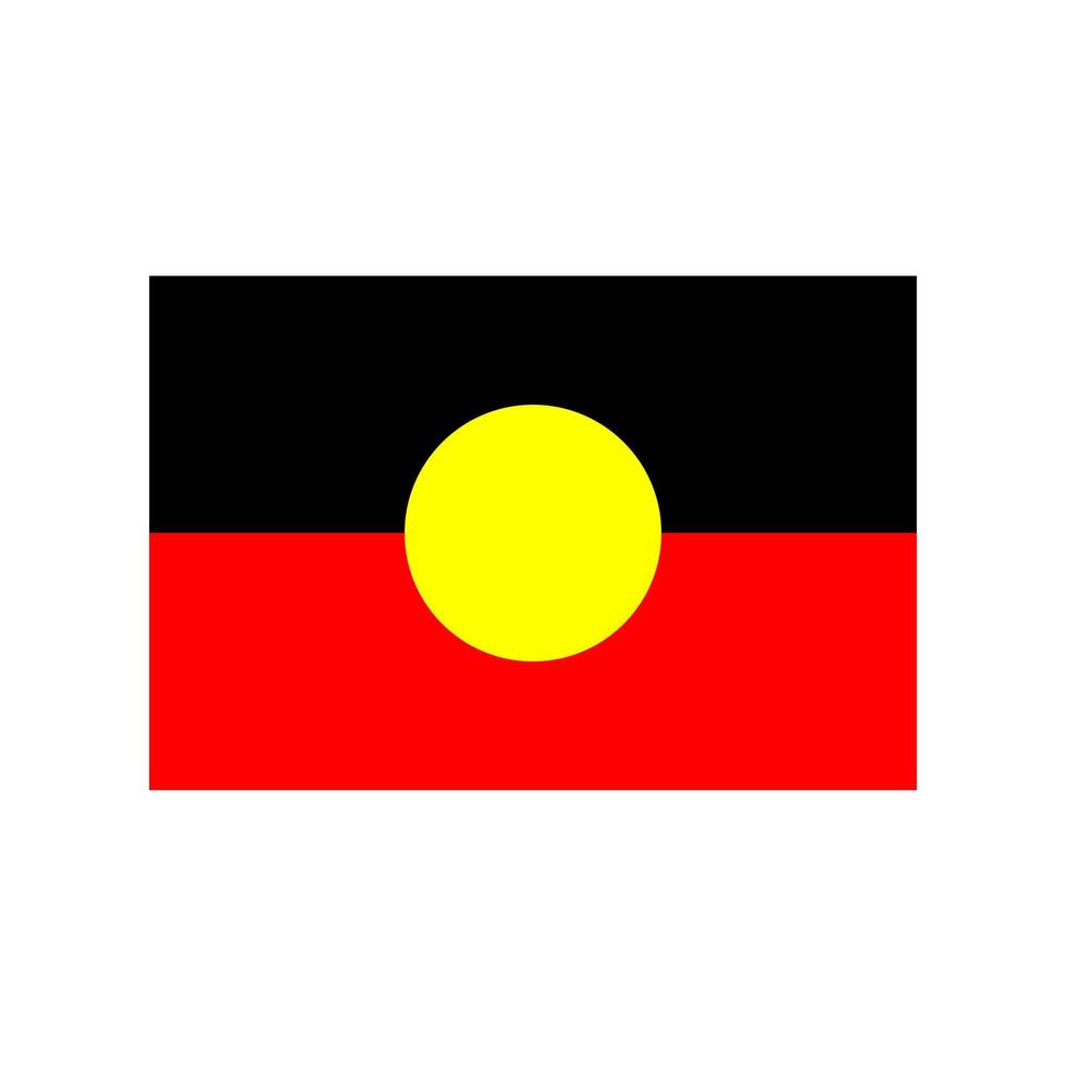 australiensiska aboriginernas flagga vektor