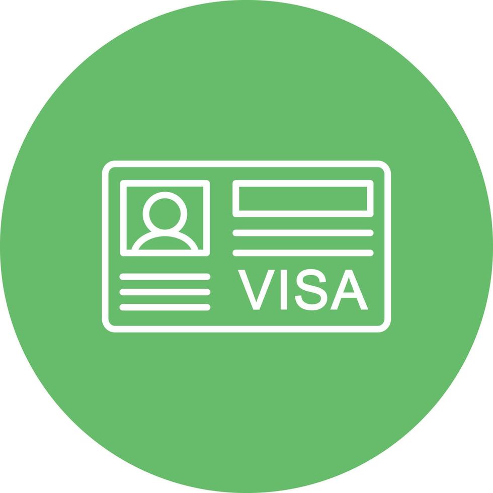 Visa-Linie Kreis Hintergrundsymbol vektor