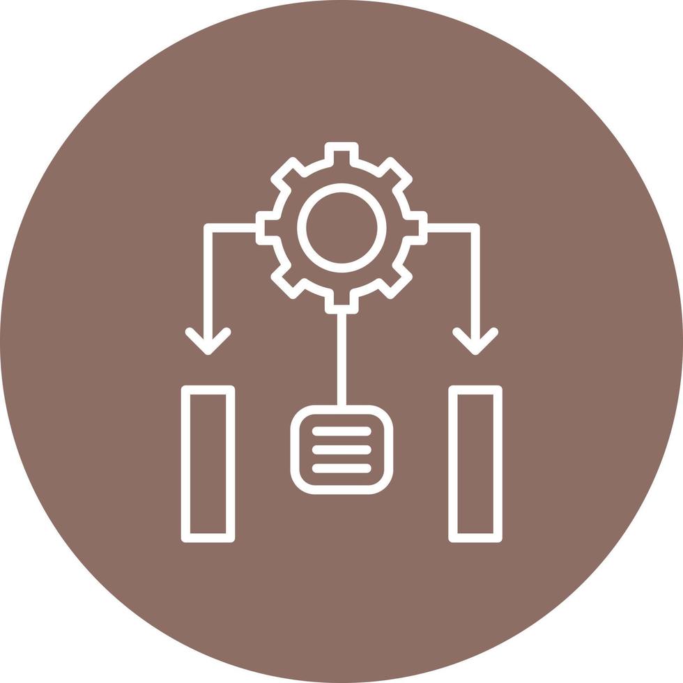 process linje cirkel bakgrundsikon vektor