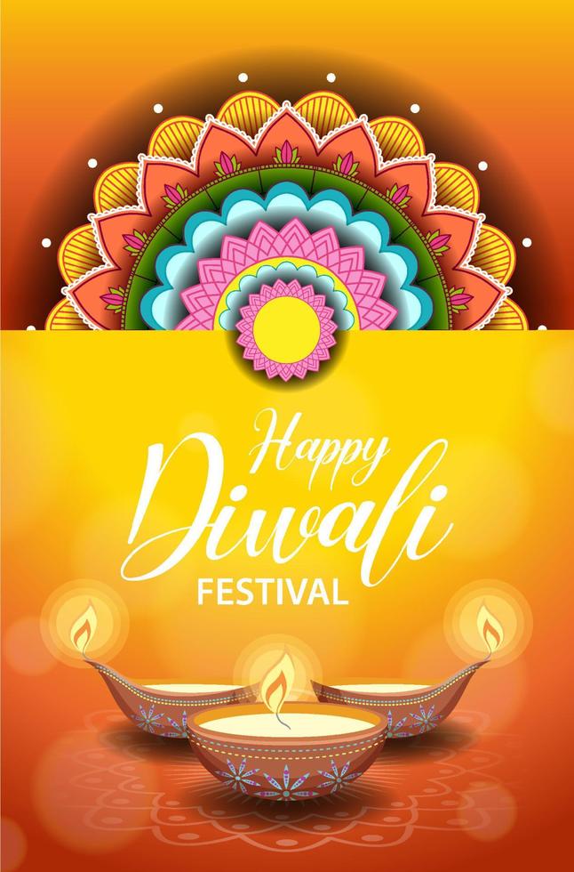 Happy Diwali Indian Festival Banner vektor