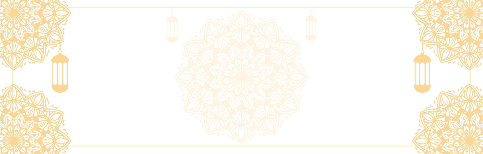 islamisk bakgrundsvektorgrafik med arabiska mandala etniska element för eid, ramadan kareem, muharram eller eid mubarak banners vektor
