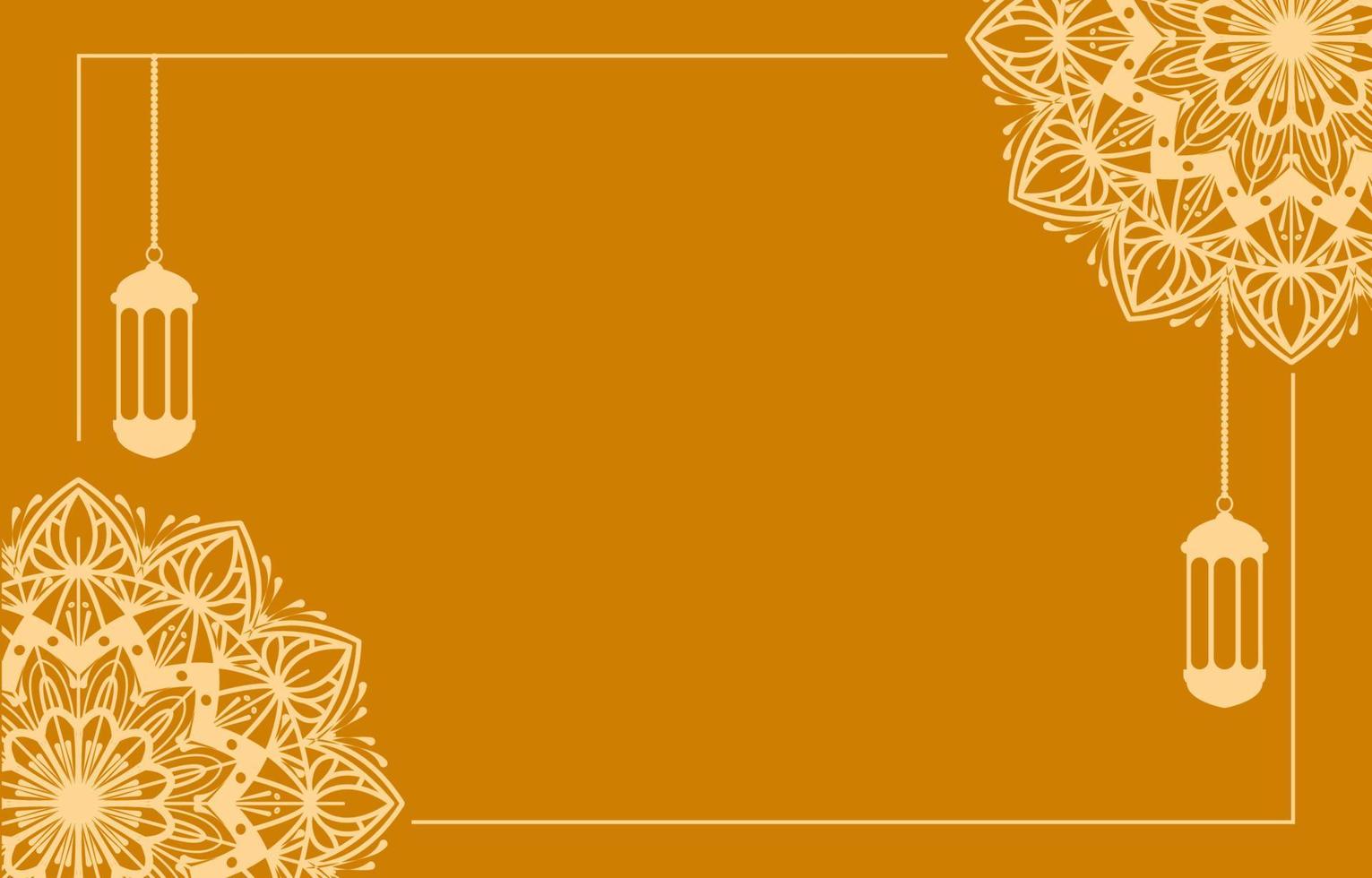 islamisches hintergrundvektordesign mit arabischer mandaladekoration für ramadan kareem tag banner oder eid mubarak, muharram vektor