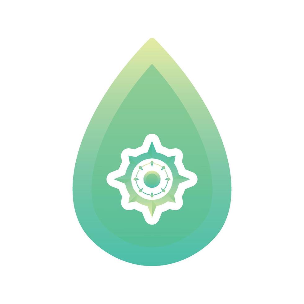 Symbol für Designvorlage für das Logo mit Wassergradient des Kompasses vektor