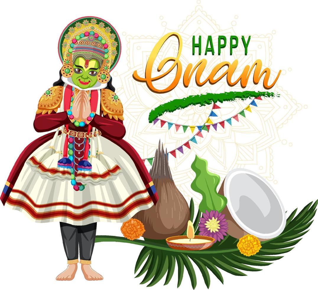 Onam-Hindu-Erntefest-Plakat vektor