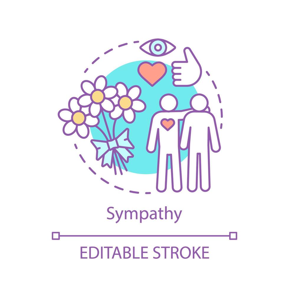 Sympathie-Konzept-Symbol. Familienpaar Idee dünne Linie Illustration. Homosexualität. romantisches Geschenk. Beziehungswert. Liebhaber Leidenschaft. sich verlieben. Vektor isoliert Umrisszeichnung. editierbarer Strich