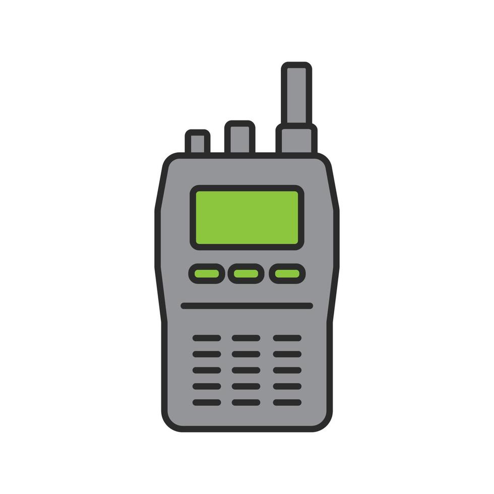 Walkie-Talkie-Farbsymbol. Polizeifunk. isolierte Vektorillustration vektor