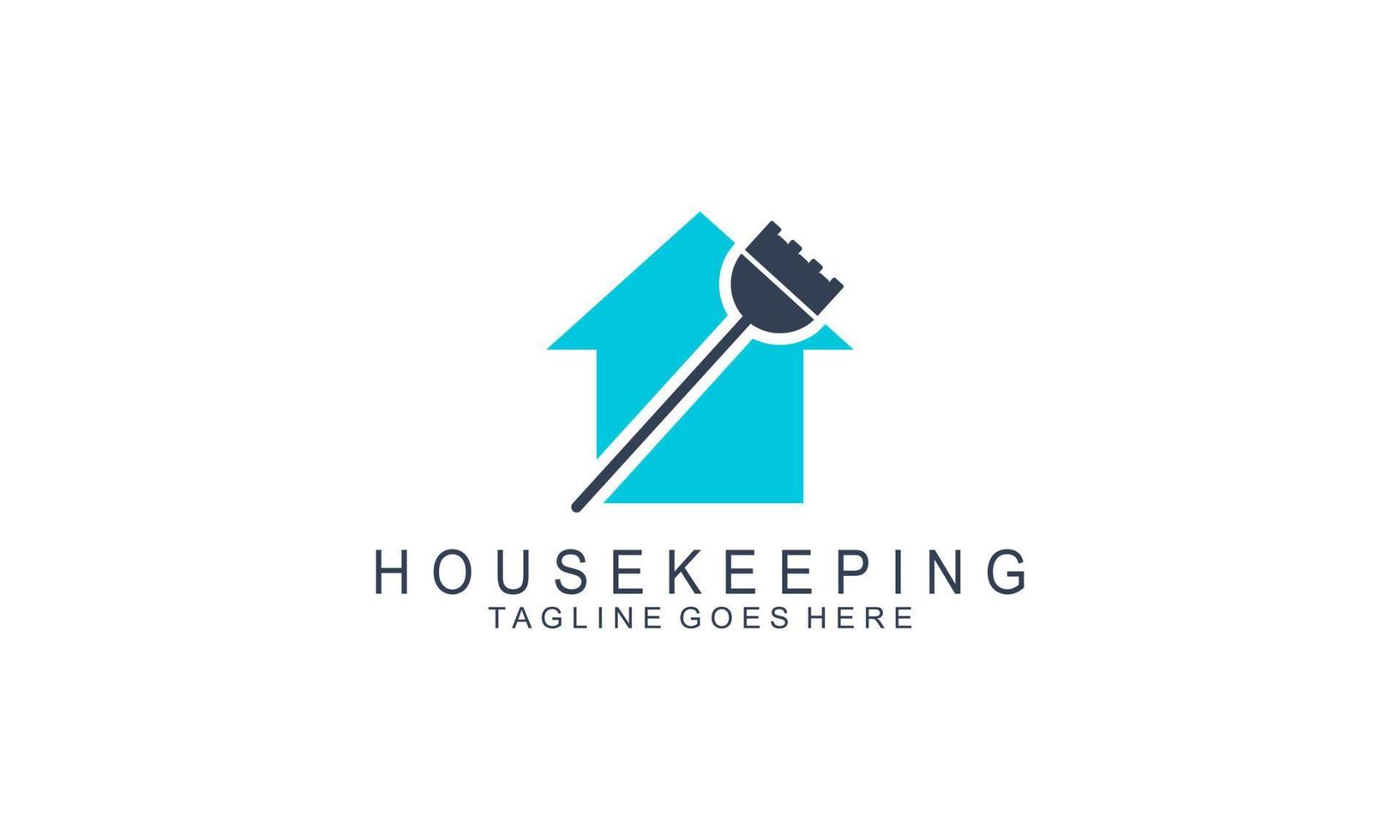 hausreinigung und hausservice-logo-design vektor