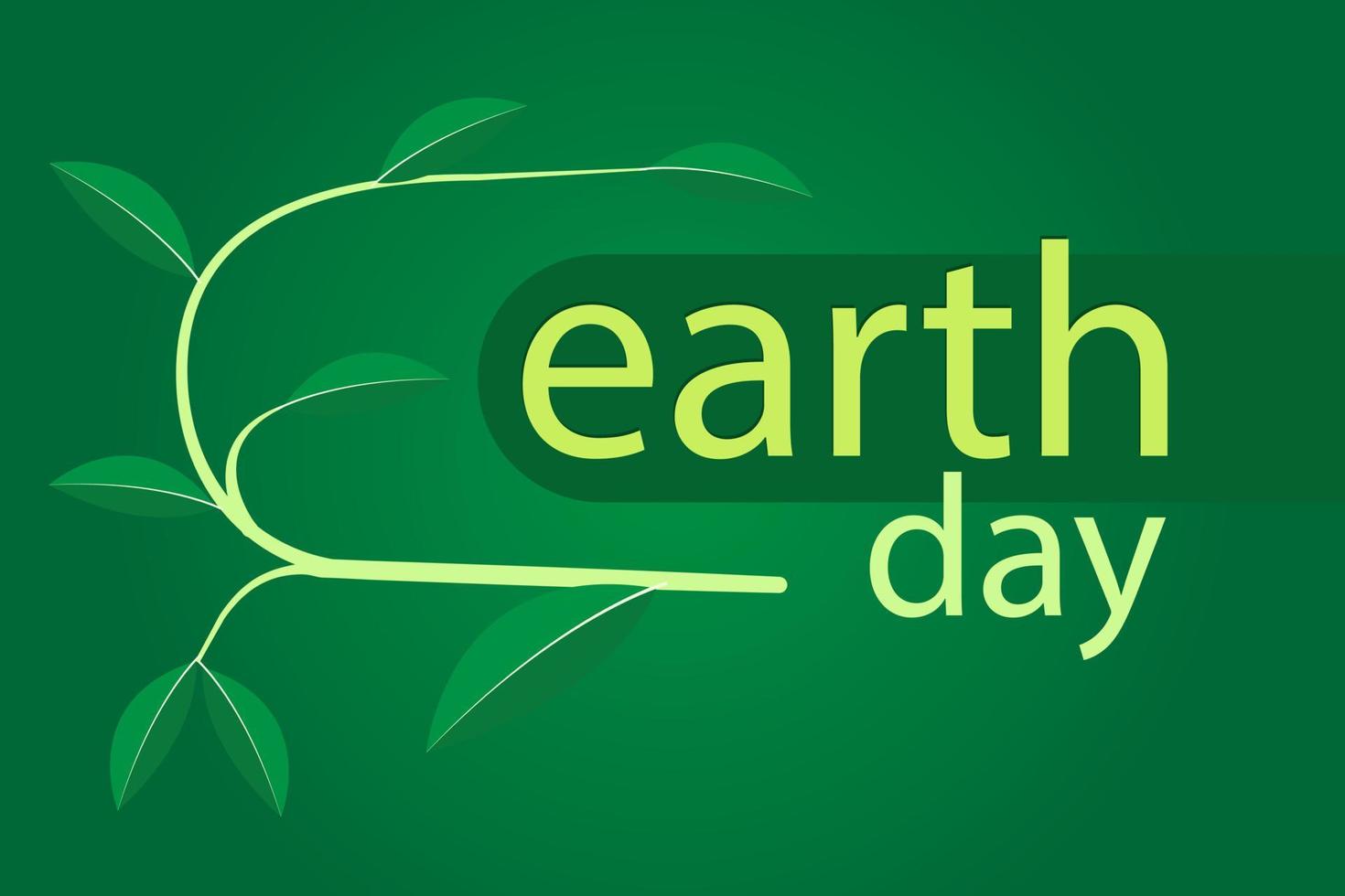 Erde-Tag-Typografie-Design mit abstrakten Blättern, Papierschnittformen und Ökologie-Symbolen vektor