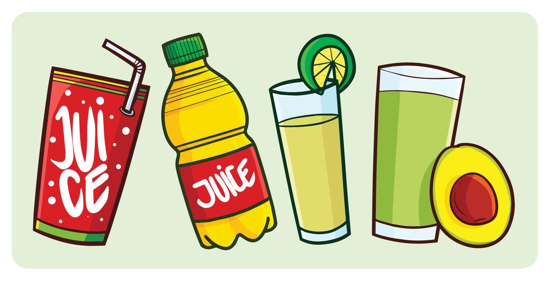 färsk frukt juice tecknad illustration vektor