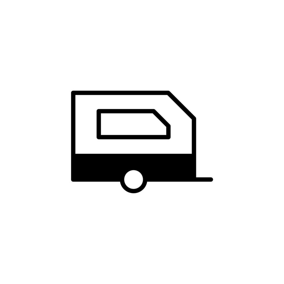 Wohnwagen, Wohnmobil, Reisen durchgezogene Linie Symbol Vektor Illustration Logo Vorlage. für viele Zwecke geeignet.