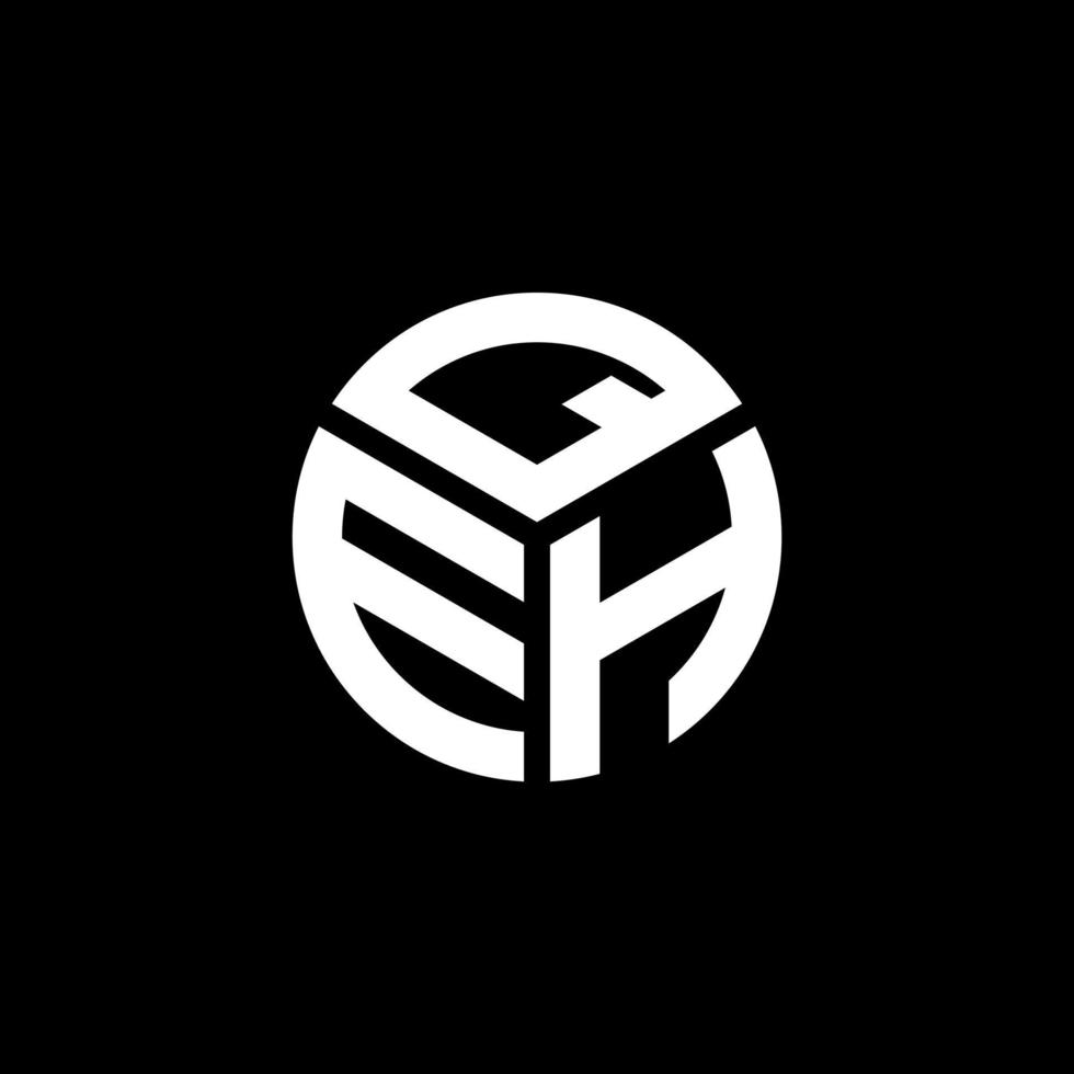 Qeh-Brief-Logo-Design auf schwarzem Hintergrund. qeh kreative Initialen schreiben Logo-Konzept. qeh Briefgestaltung. vektor