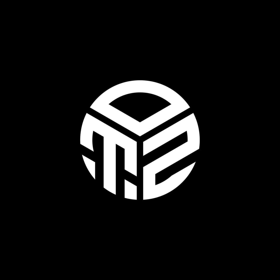 Otz-Brief-Logo-Design auf schwarzem Hintergrund. otz kreatives Initialen-Brief-Logo-Konzept. otz Briefgestaltung. vektor