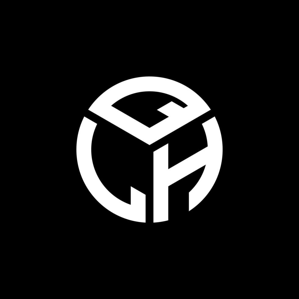 qlh-Buchstaben-Logo-Design auf schwarzem Hintergrund. qlh kreative Initialen schreiben Logo-Konzept. qlh Briefgestaltung. vektor