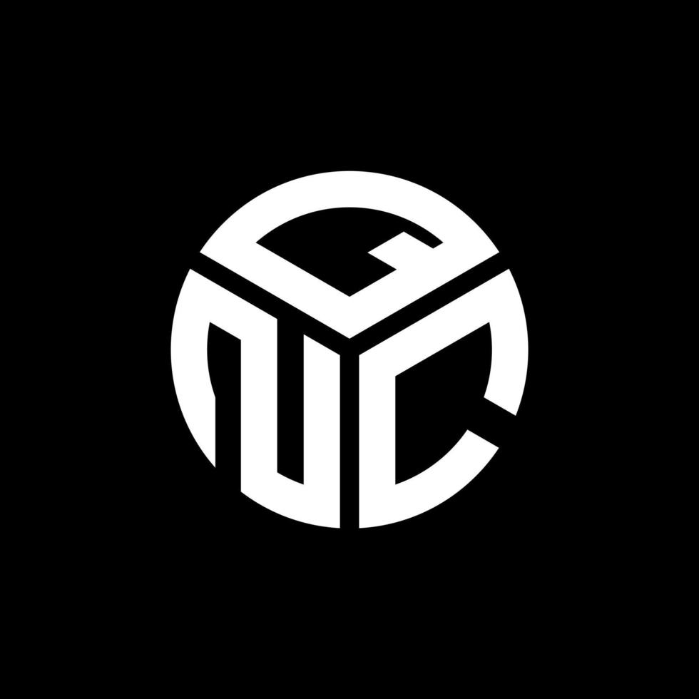 qnc-Brief-Logo-Design auf schwarzem Hintergrund. qnc kreative Initialen schreiben Logo-Konzept. qnc Briefgestaltung. vektor