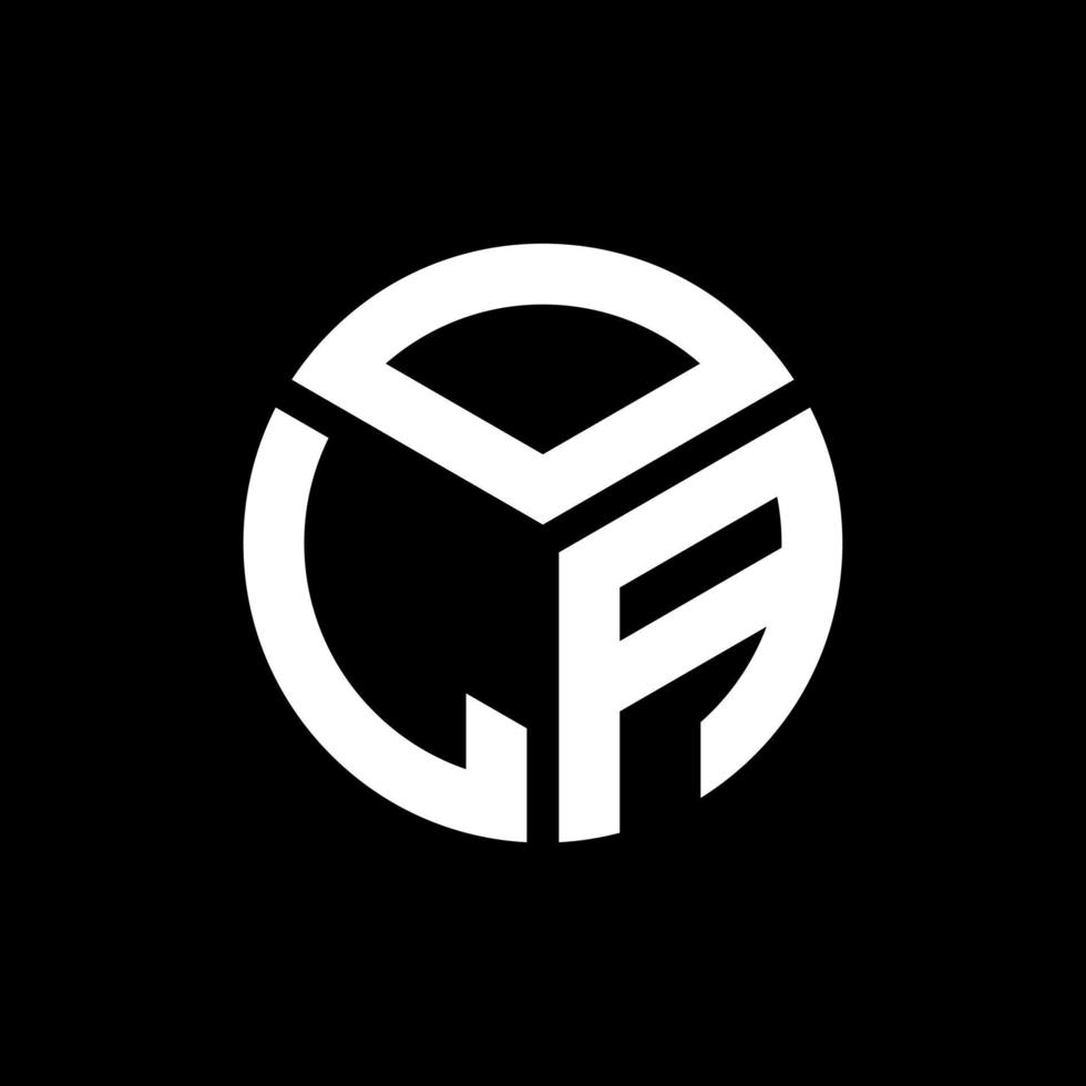 ola-Buchstaben-Logo-Design auf schwarzem Hintergrund. ola kreative Initialen schreiben Logo-Konzept. ola Briefgestaltung. vektor