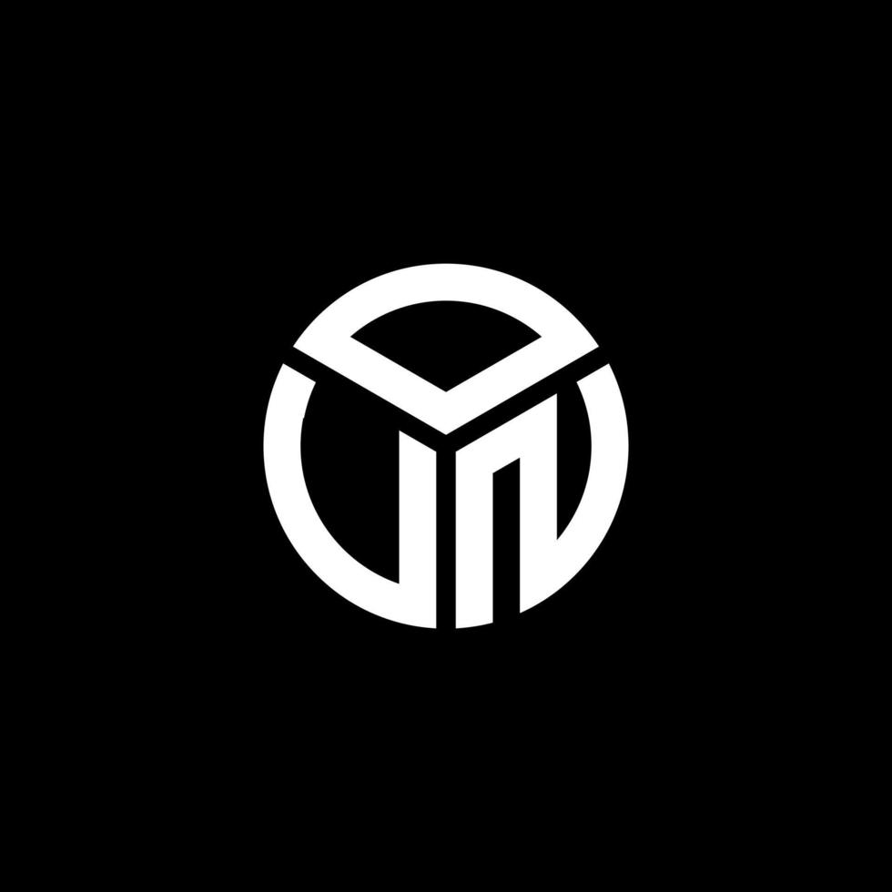 ovn-Buchstaben-Logo-Design auf schwarzem Hintergrund. ovn kreative Initialen schreiben Logo-Konzept. Eigenes Briefdesign. vektor