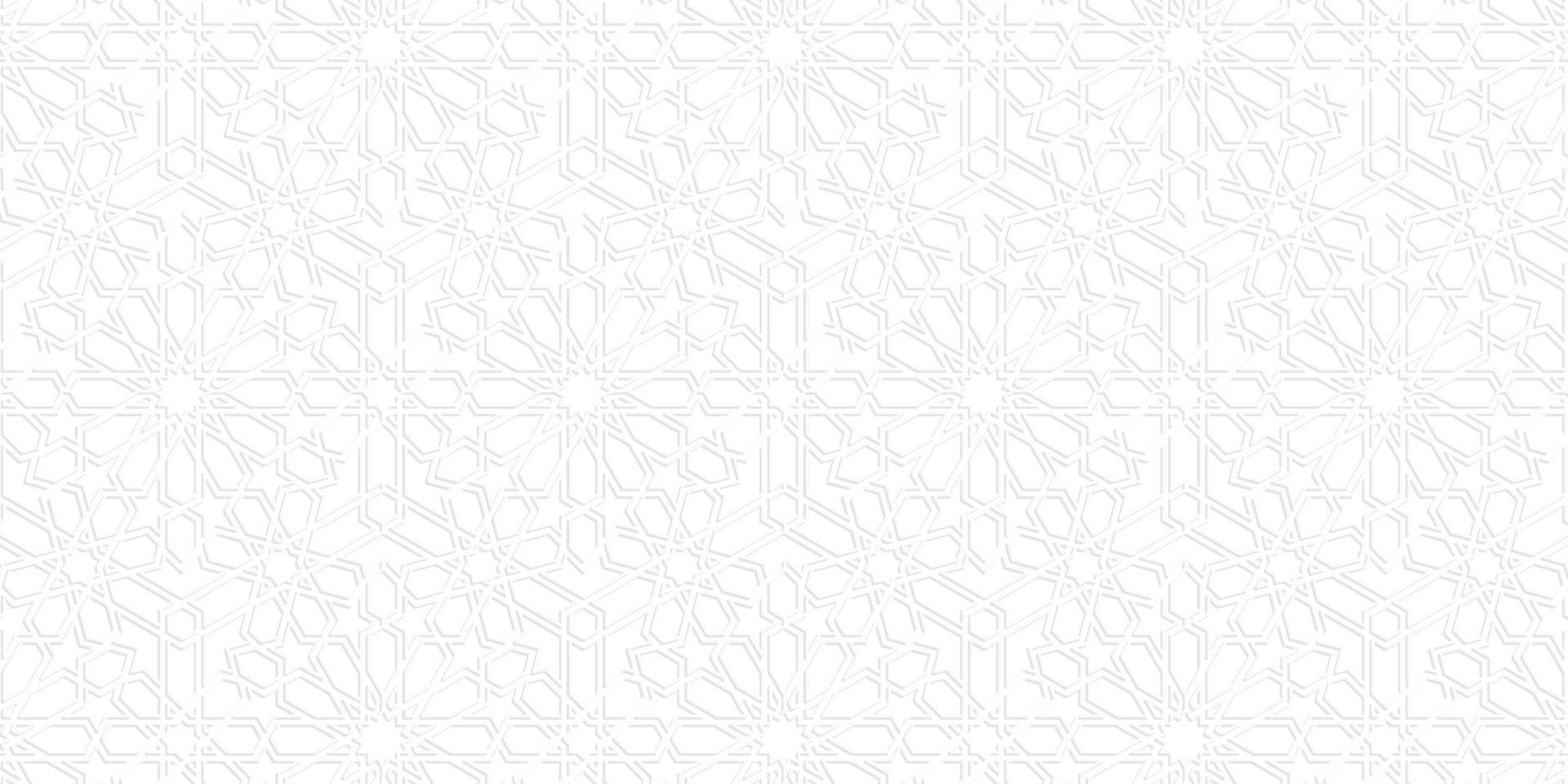 weißer Ornament islamischer Musterhintergrund vektor