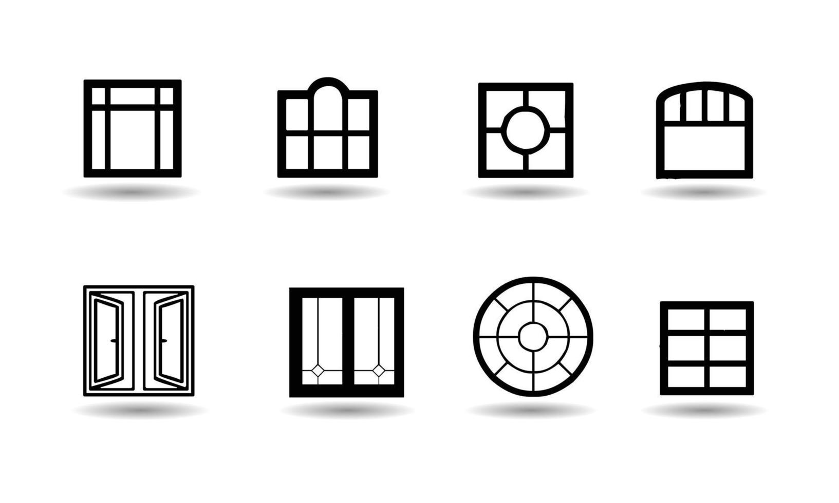 Vektorvorlage für Fenstersymbole vektor