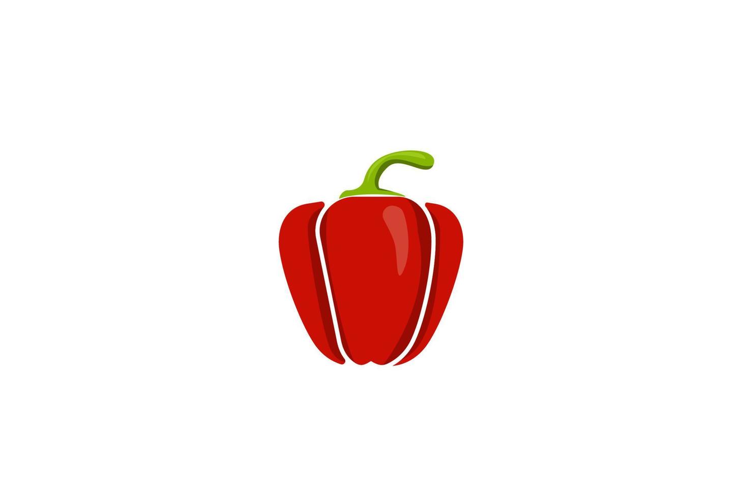 röd het paprika badge emblem för restaurang kock eller grönsaksgård etikett logotyp design vektor