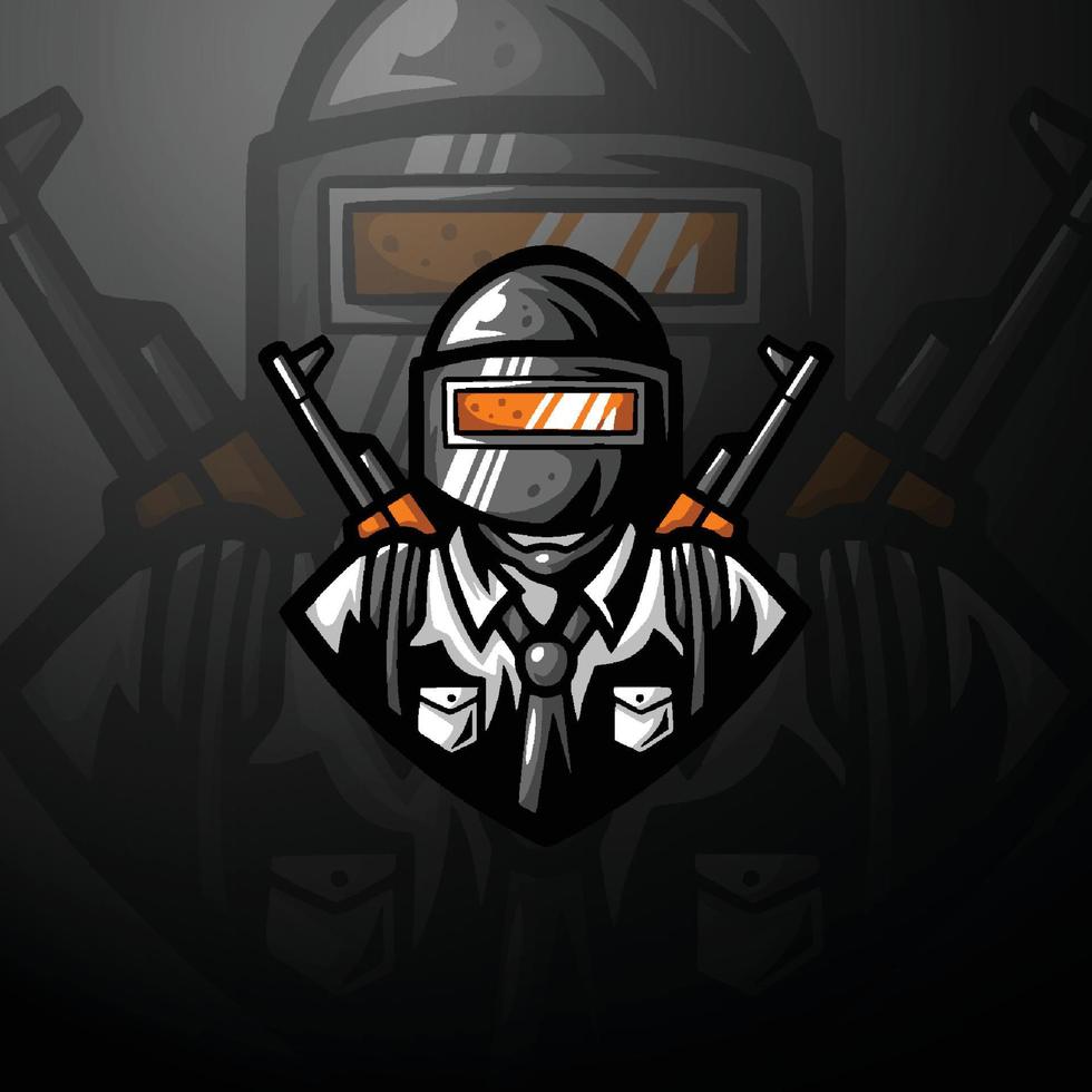 gamer maskot logotyp design vektor