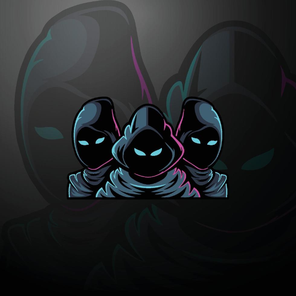 gamer maskot logotyp design vektor