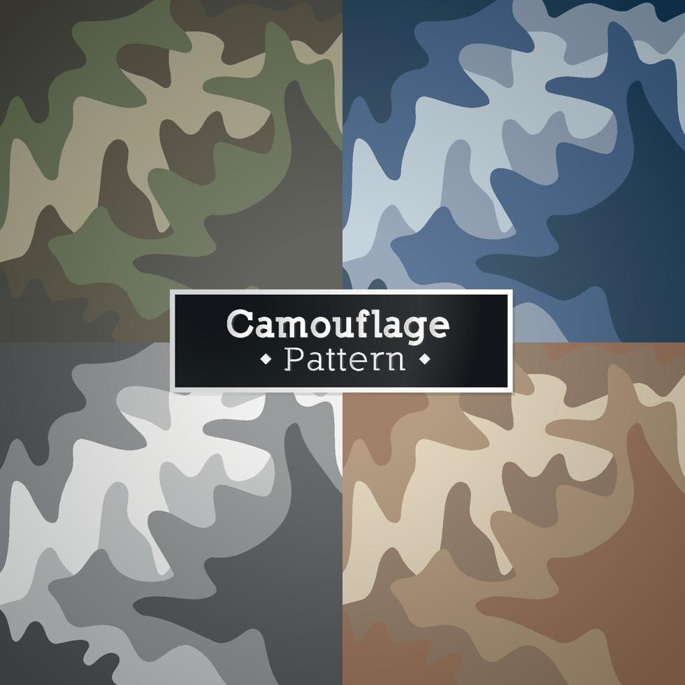 uppsättning abstrakta färger militär och armé kamouflage mönster bakgrund vektor