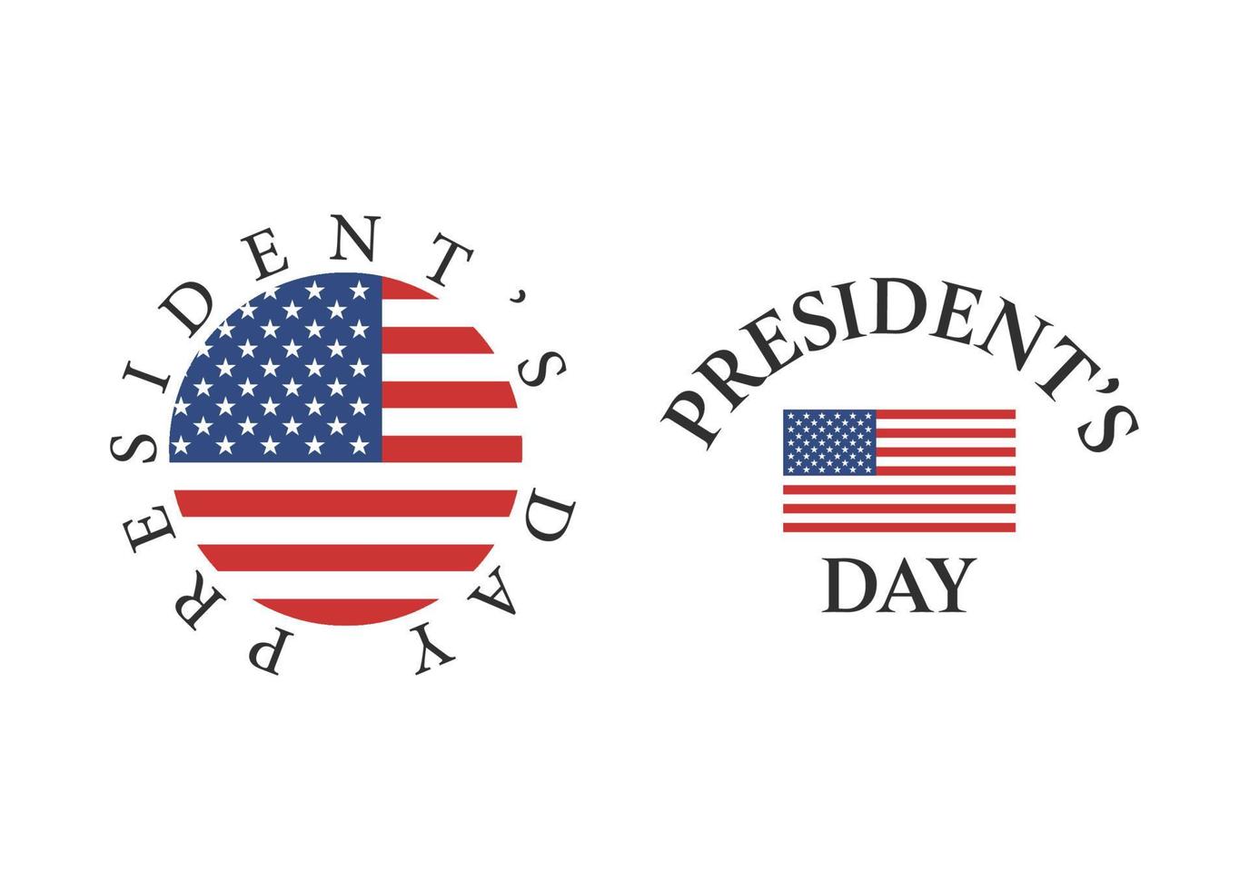 Abzeichen zum Tag des Präsidenten der Vereinigten Staaten vektor
