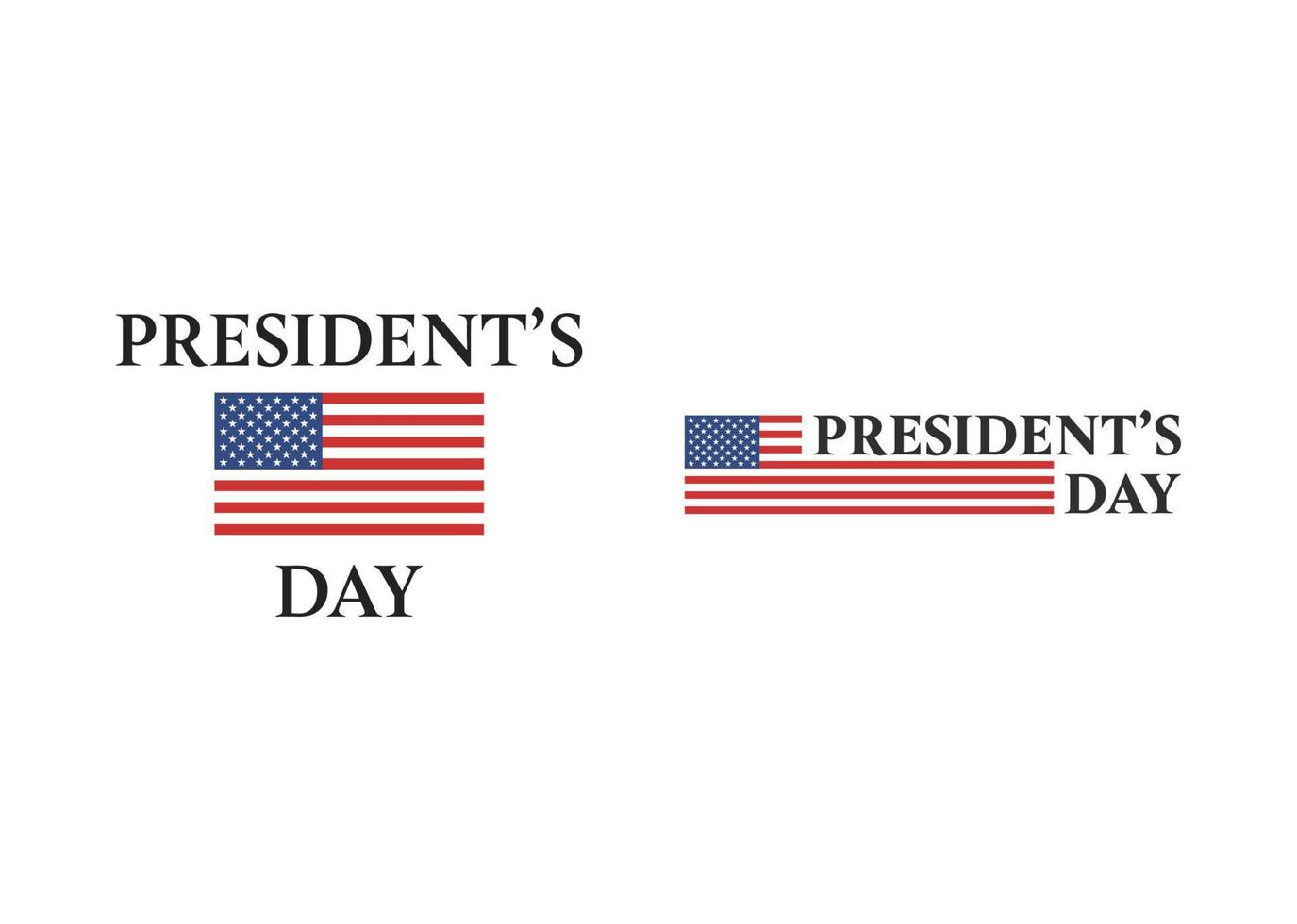 Förenta staternas presidents dag märken vektor