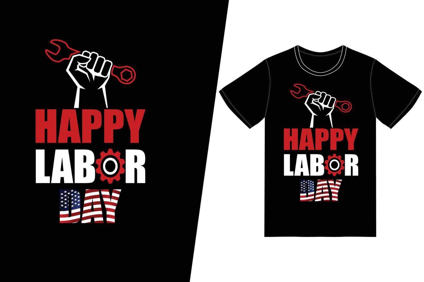 Labor Day t-shirt design. labor day t-shirt design vektor. för t-shirttryck och andra användningsområden. vektor