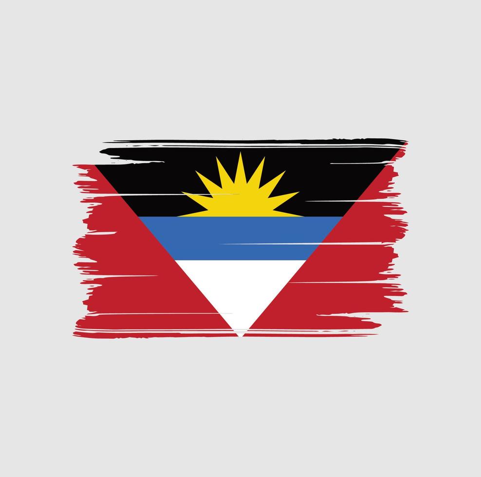 Flaggenbürste von Antigua und Barbuda. Nationalflagge vektor