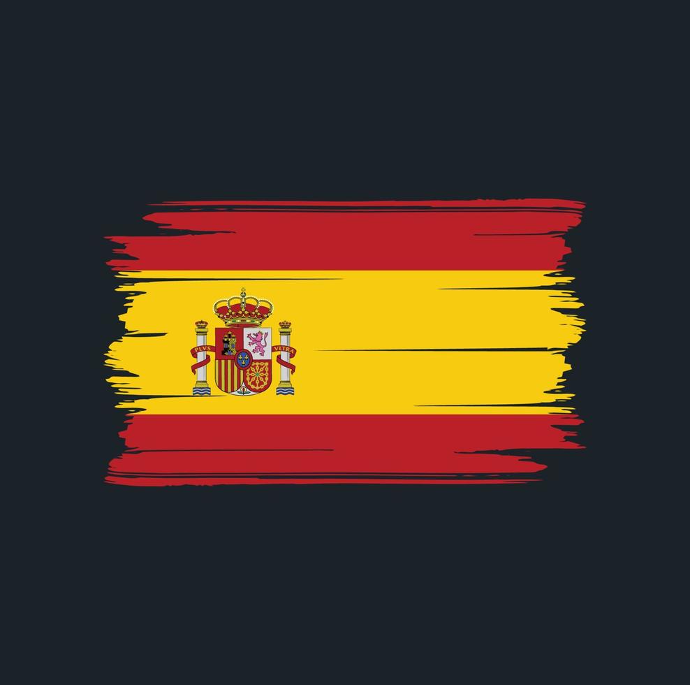 Bürste der spanischen Flagge. Nationalflagge vektor