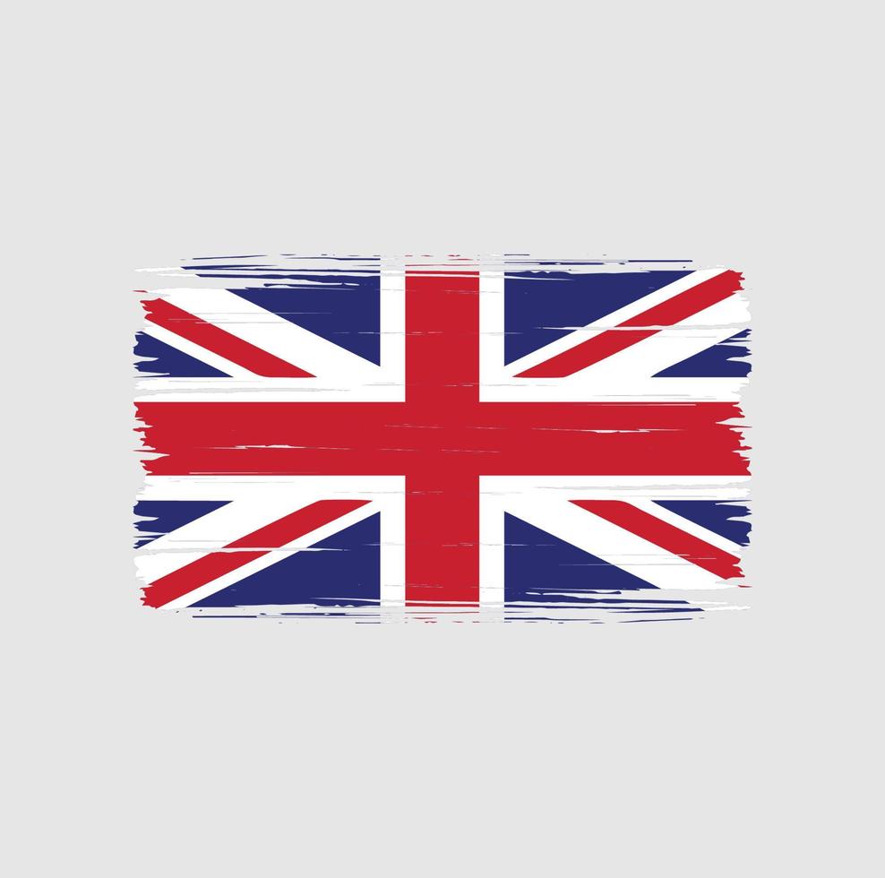 brittiska flaggan penseldrag. National flagga vektor