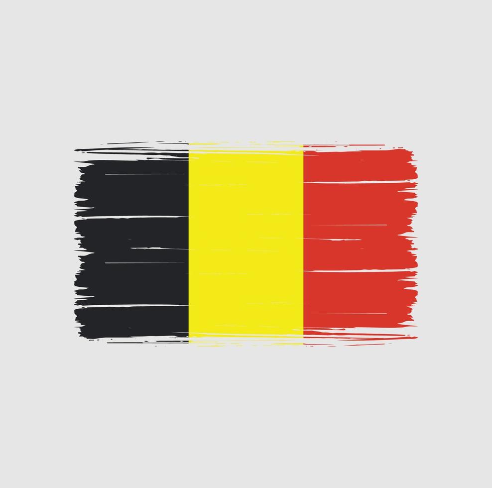 belgiska flaggan penseldrag. National flagga vektor