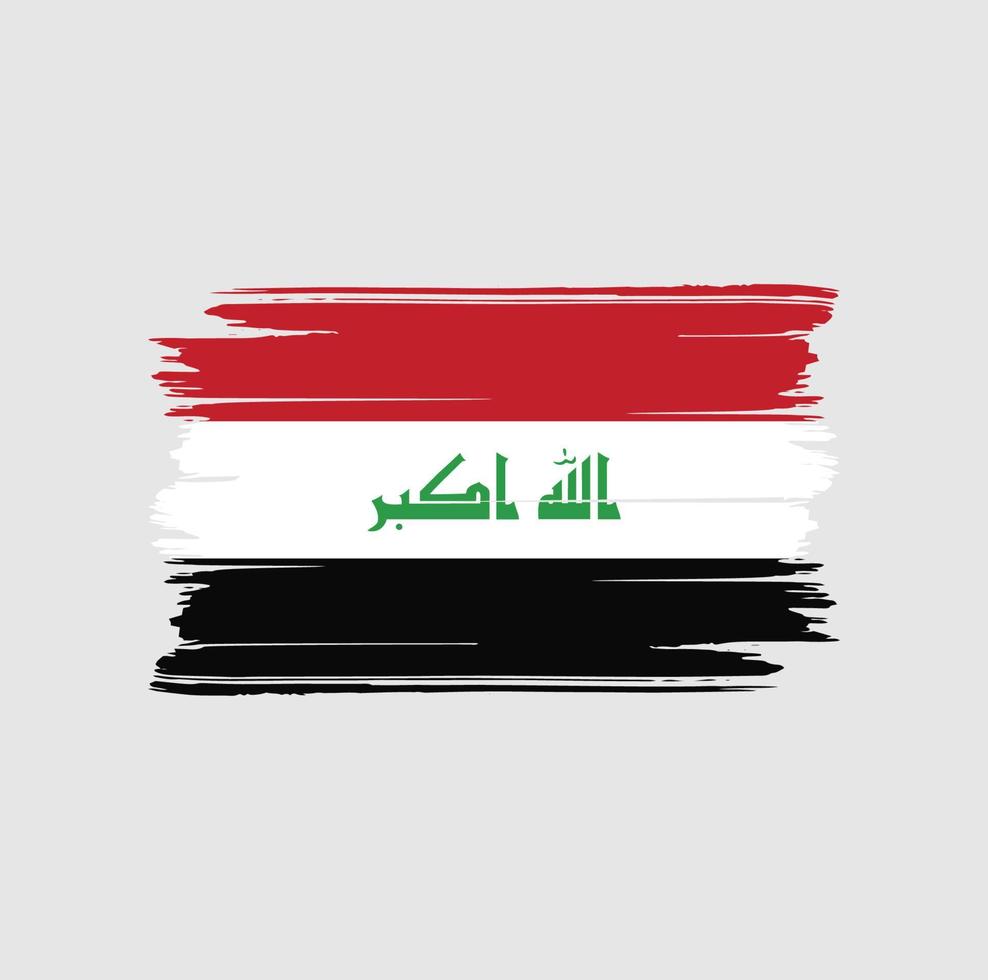 Irak-Flagge-Pinsel. Nationalflagge vektor