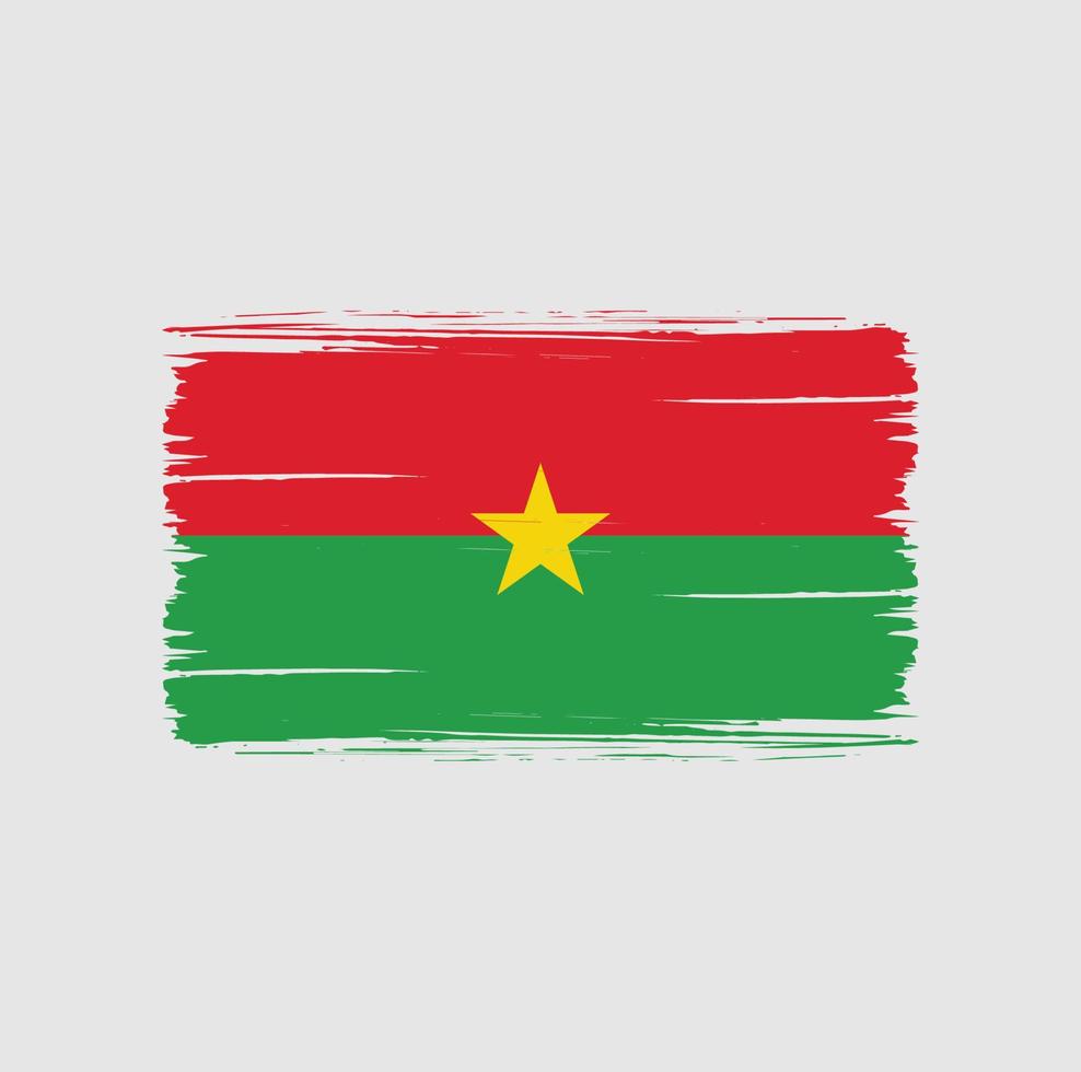 burkina faso flagga penseldrag. National flagga vektor