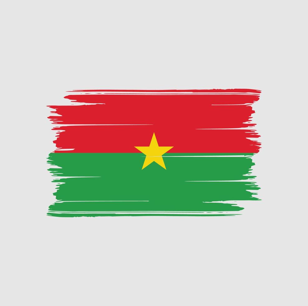 Burkina-Faso-Flagge-Pinsel. Nationalflagge vektor