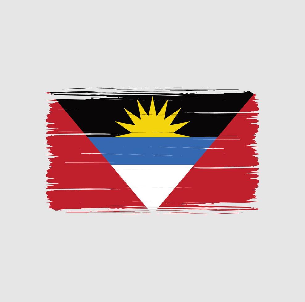 antigua und barbuda flagge pinselstriche. Nationalflagge vektor