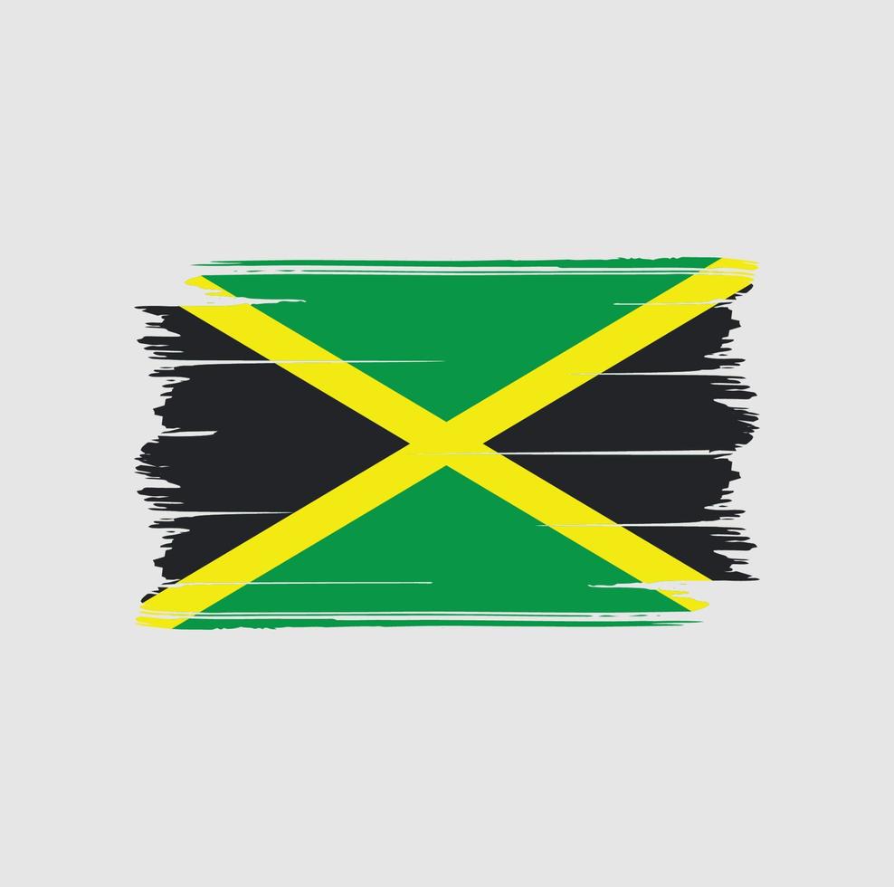 jamaica flaggborste. National flagga vektor