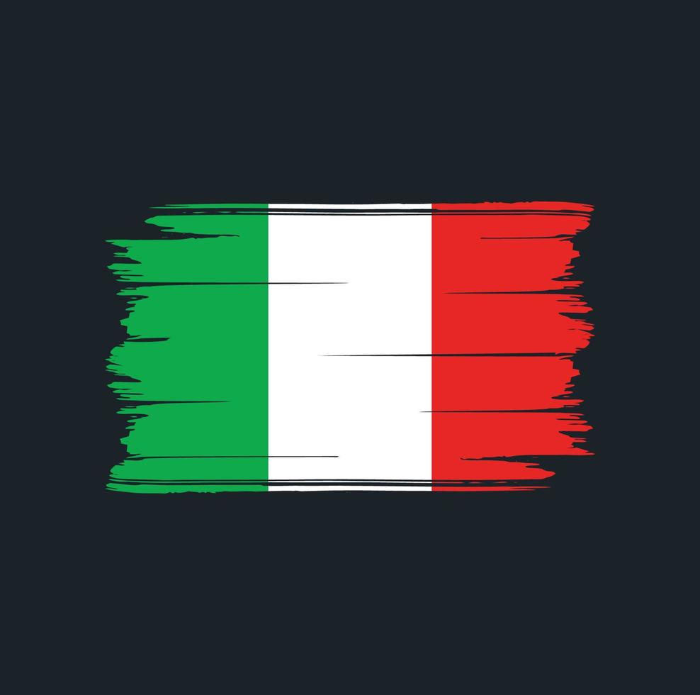 italiensk flaggborste. National flagga vektor